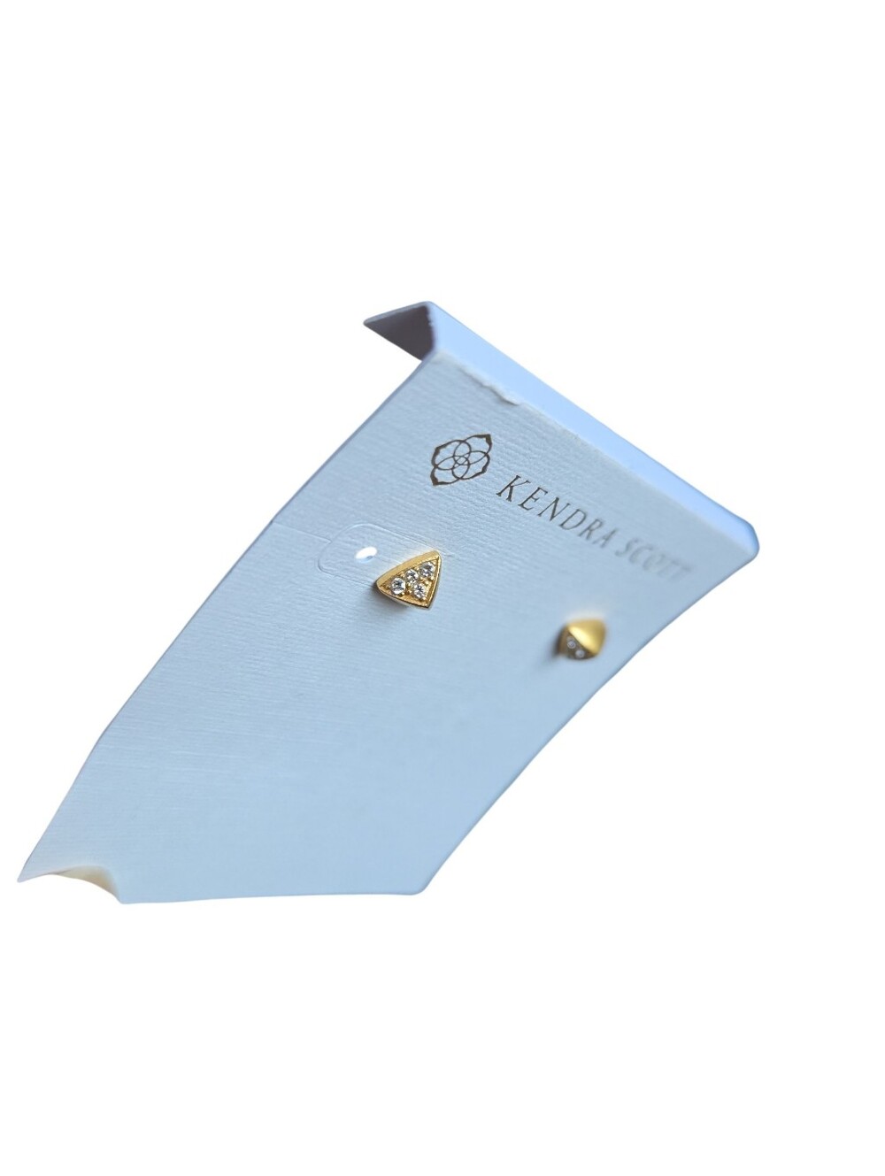 Kendra Scott Perry Vintage Gold Round Stud Earrings - Picture 2 of 3